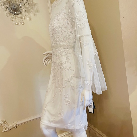 Adrianna Papell Women's Beaded Sheath Dress Size 12 - Picture 3 of 16